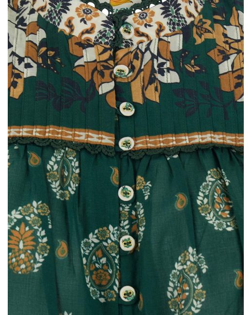 Farm Rio Green Tayla Cotton Shirt