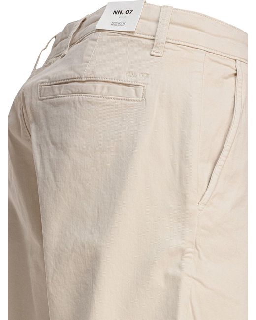 NN07 Natural Aden Trousers White for men