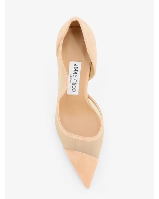 Jimmy Choo Natural Brigitte Voile And Suede Décolleté