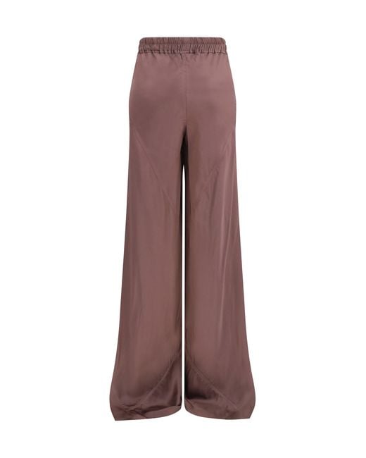 Rick Owens Purple Silk Pants