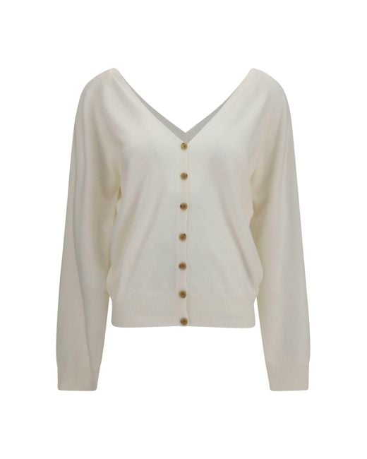 Lisa Yang White Jiani Cashmere Cardigan