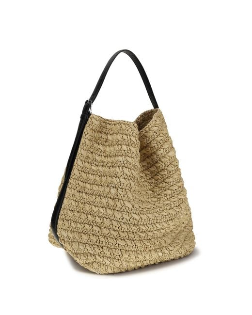 Totême Natural Paper Raffia Tote Shoulder Bag
