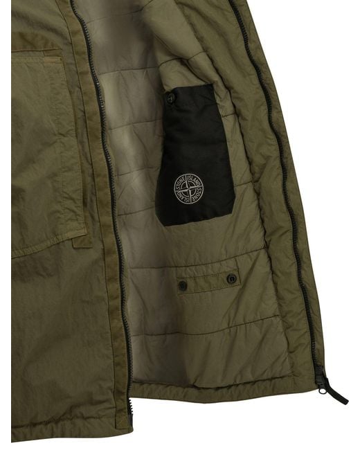 Stone Island Green "Warp Rib" Parka for men
