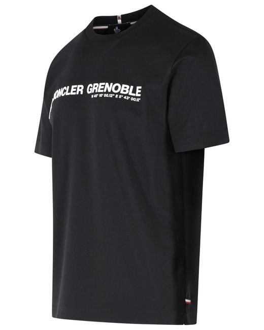Moncler Black Stretch Cotton T-Shirt for men