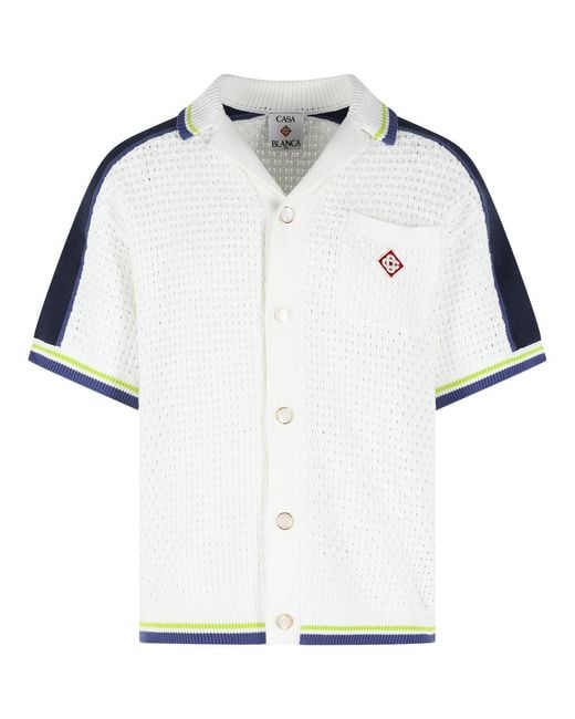 Casablanca White Cotton Blend T-Shirt for men