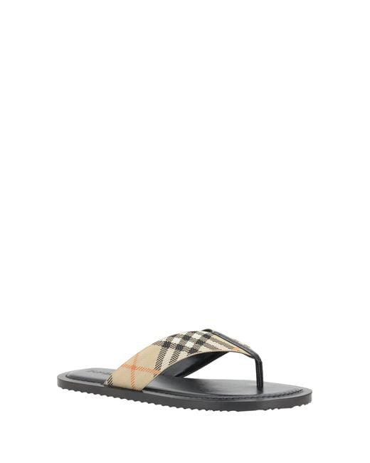 Burberry Metallic Pavilion Check Sandal for men