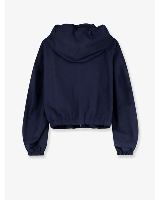 Céline Blue Cotton Blend Jacket With Logo