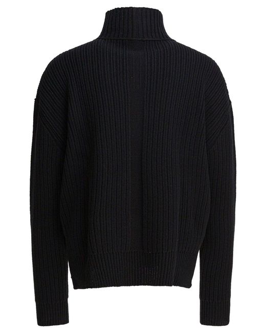 Rick Owens Black Turtleneck Sweater for men