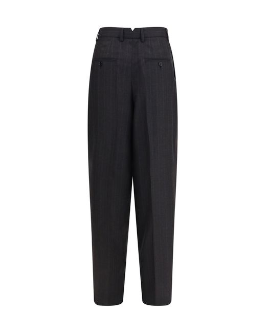 AMI Blue Wide-Leg Tailored Pants