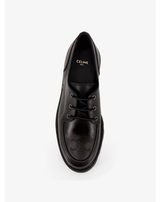 Céline Black Derby Margaret Leather Lace-Up Shoes for men