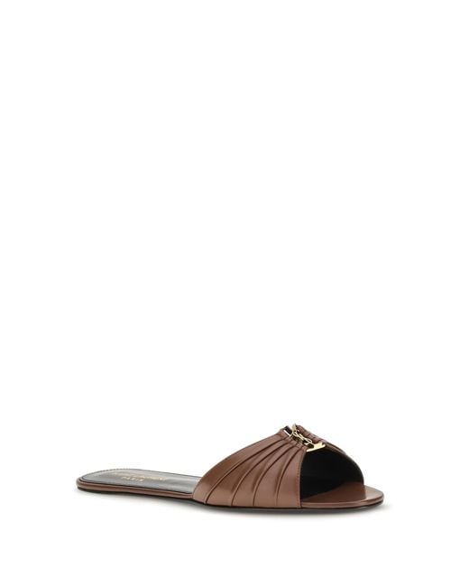 Saint Laurent Brown Babylone Mules Aesthetic