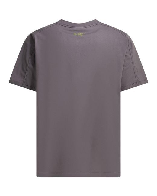 Arc'teryx Gray Kragg Cotton Lithographica T-Shirt for men