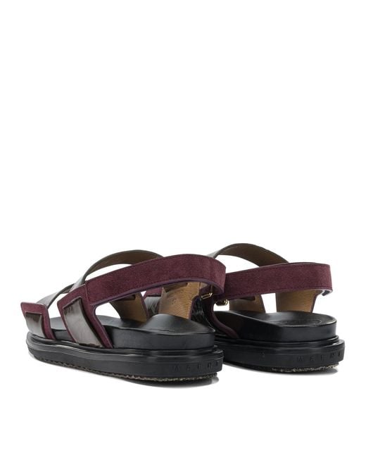 Marni Multicolor "Fussbett" Leather Sandals