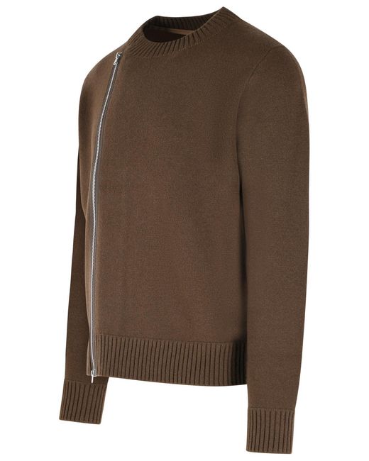 Sacai Brown Wool Sweater for men