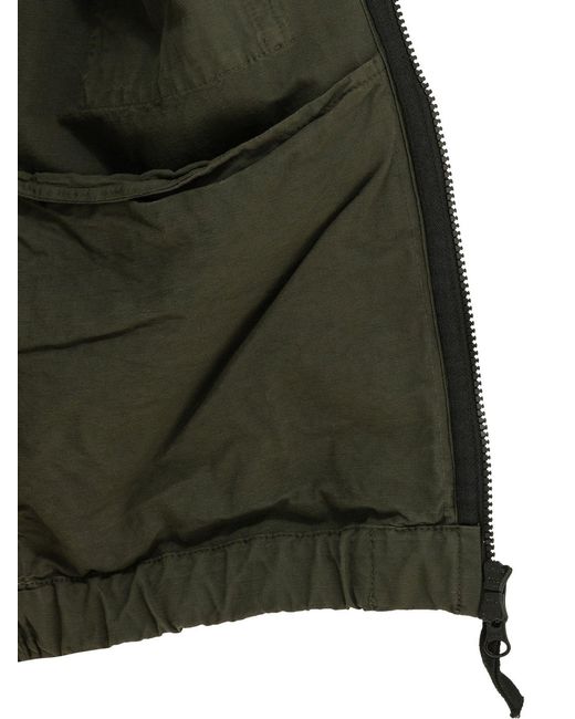 Stone Island Green Cotton Ripstop Overshirt Jacket for men