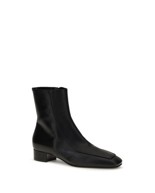 Herbert Levine Black Ankle Boots Shadow Ban Leather