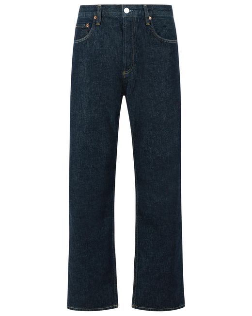 Agolde Blue Magnus Mid Rise Bow Legs Jeans for men