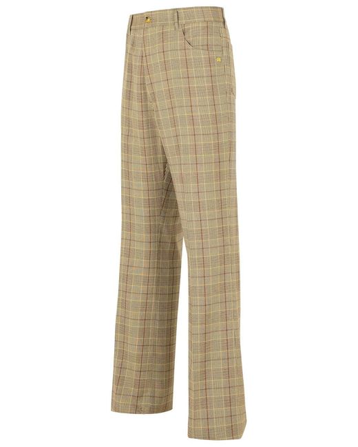 Amiri Natural Virgin Wool Blend Trousers for men