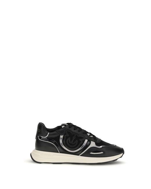 Pinko White Leather Sneakers Zoe