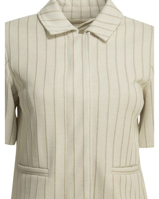Max Mara White Pinstripe Blazer