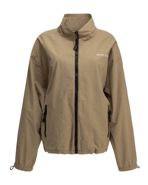 Miu Miu Natural Lightweight Cotton Jacket