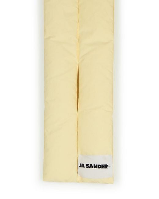 Jil Sander Yellow Ivory Polyester Scarf for men