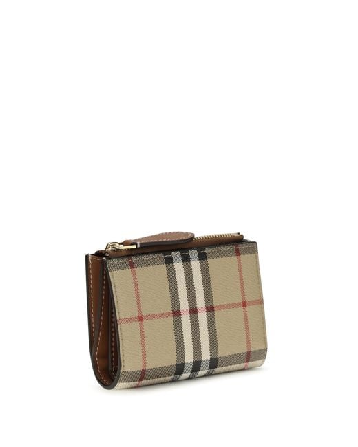Burberry Multicolor Check Printed Canvas Wallet