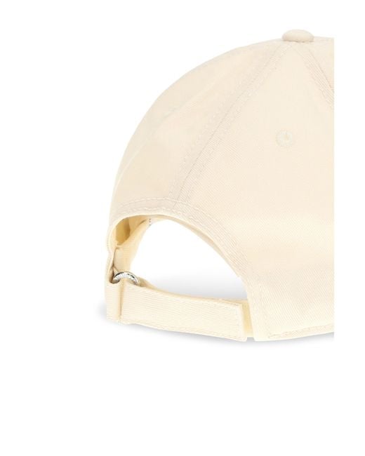 Moncler White Gabardine Baseball Cap