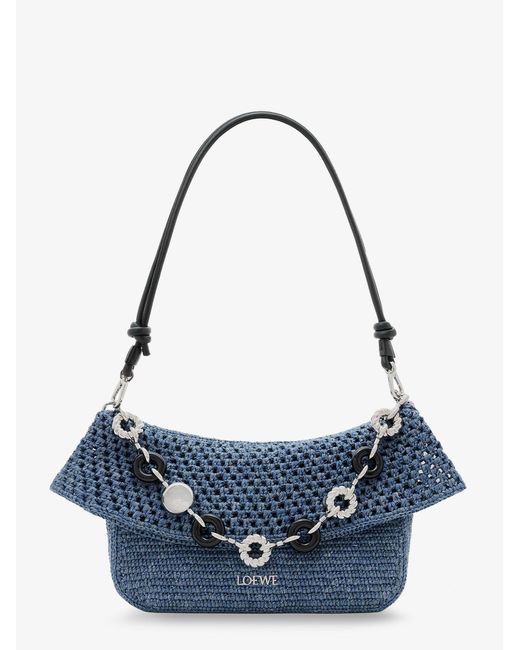 Loewe Blue Shoulder Bag Ola Paula's Ibiza Raffia