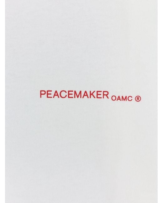 Oamc Peacemaker White T-Shirt Keys Print for men