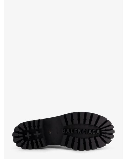 Balenciaga Black Leather Boots With Maxi Rubber Sole for men