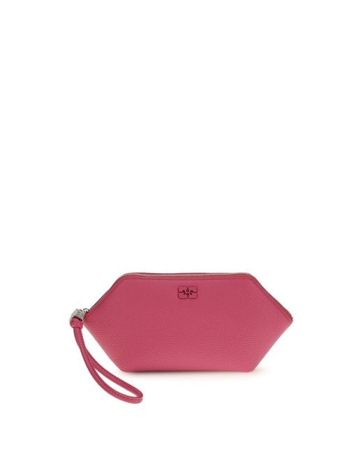 Ganni Pink Bou Make Up Pouch Cabaret