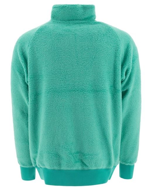 Beams Plus Green Half Zipper Sweater Knitwear for men