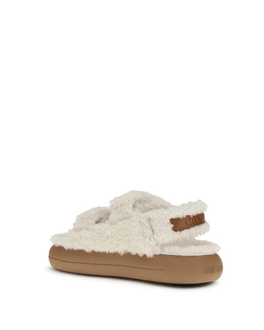 Moon Boot White The Fur-Lined Sandals