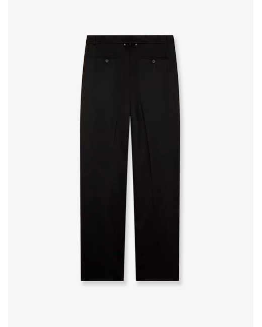 Golden Goose Deluxe Brand Black Pablo Virgin Wool Trousers for men
