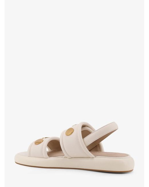 Pinko Natural Fiona Low Leather Sandals