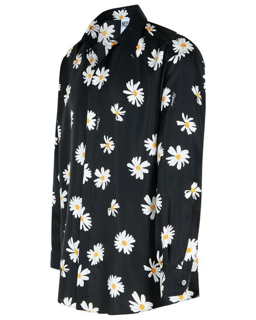 Moschino Blue Silk Shirt for men