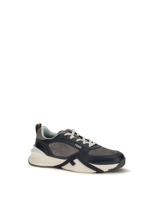Fendi White Trainers Calf Leather for men