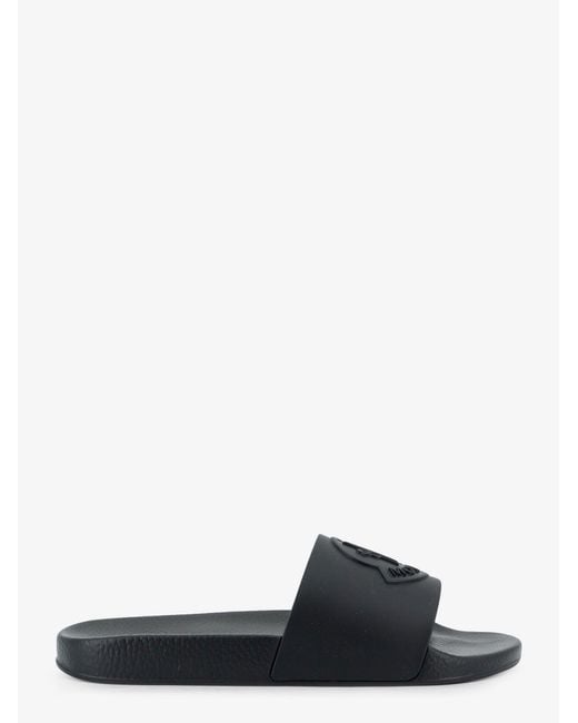 Moncler White Basile Rubber Sandals for men