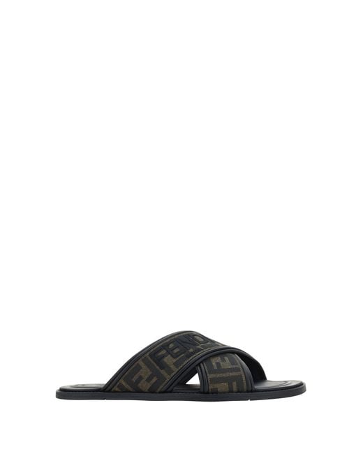 Men's Black Ff Sandals