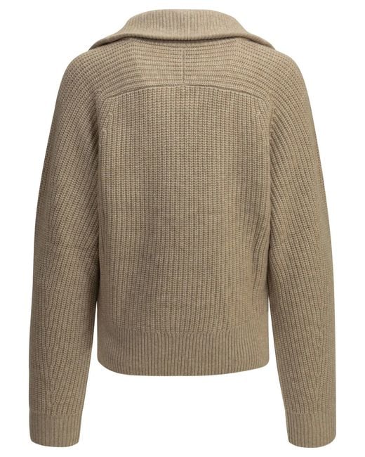 Isabel Marant Natural "Miranda" Polo Sweater