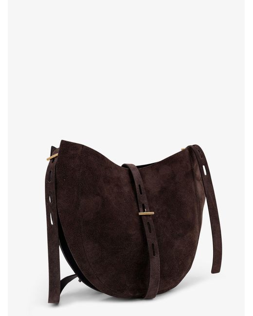 MINOBOSSI Brown Suede Shoulder Bag