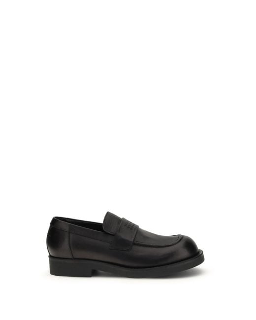 MM6 by Maison Margiela White Moccasins Calf Leather for men