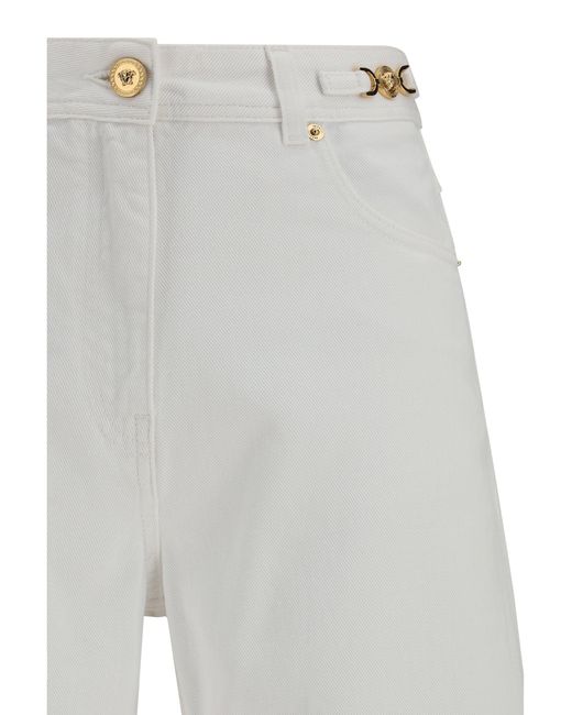 Versace White Medusa '95 Straight Jeans