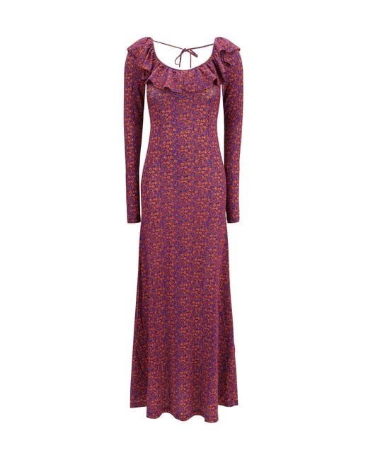 Kristina Ti Purple Jersey Dress