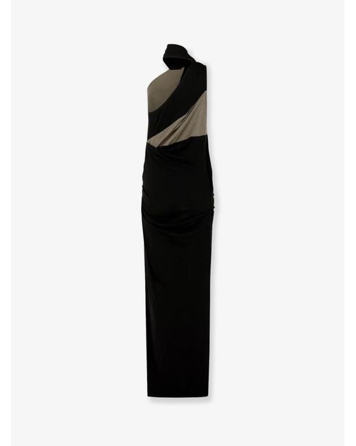 Entire studios Black Cotton Blend Long Dress