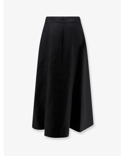 Valentino Black Crepe Couture Midi Skirt