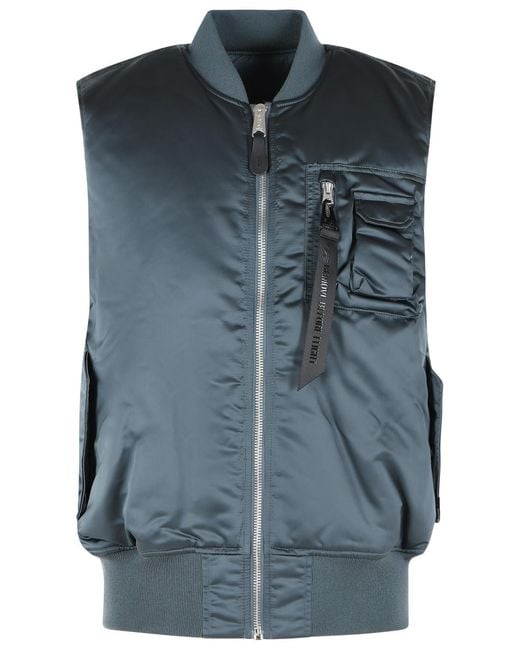 Alpha Industries Blue Petrol Nylon Vest for men