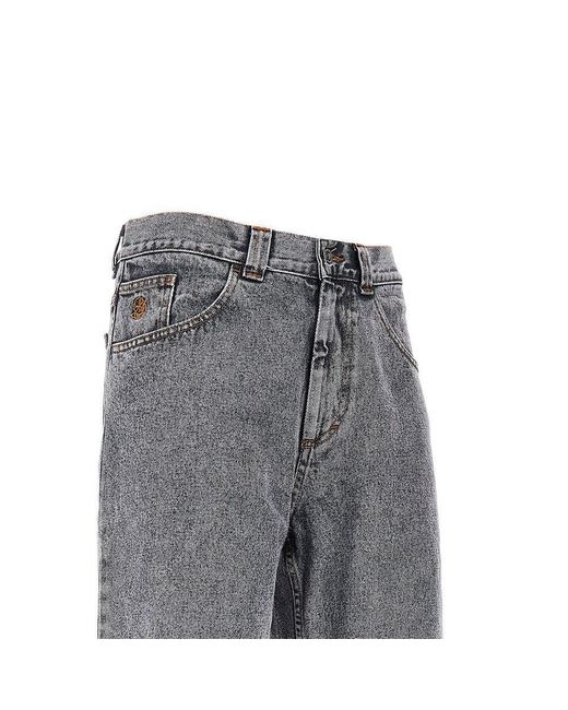 POLAR SKATE Gray '93' Oversized Fit Jeans for men