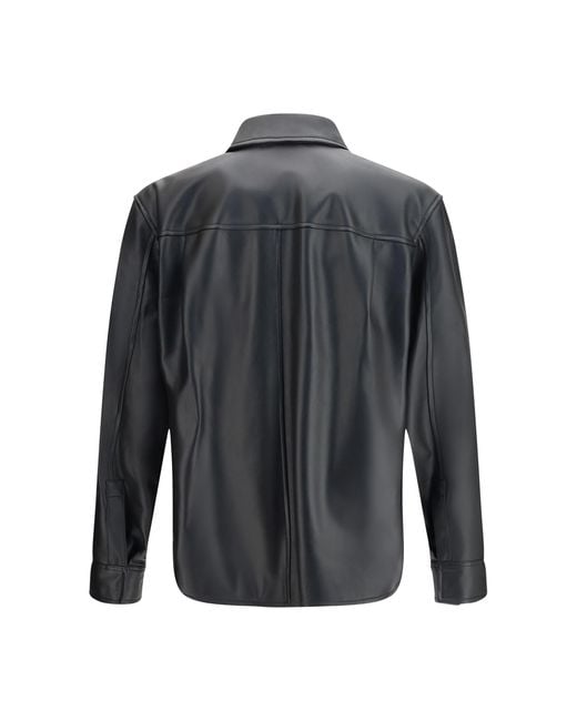 Loewe Gray Leather Jacket for men